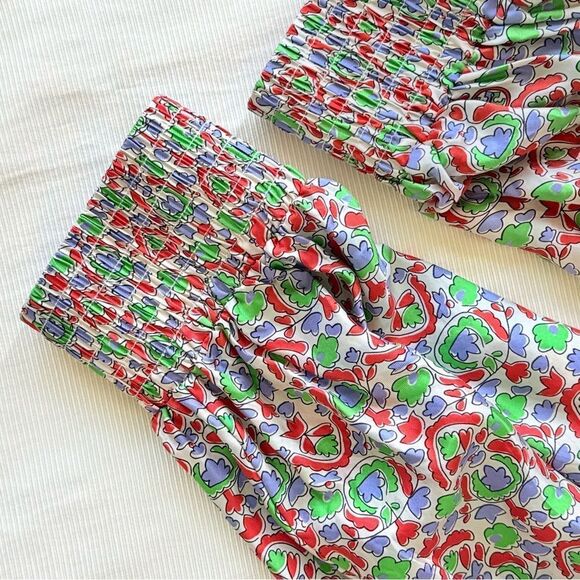 Tory Burch Womens Top Jogger Pants Set Floral Silk Casual Vacation 0 - 2 - Picture 3 of 6